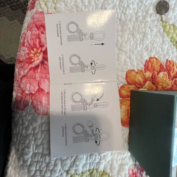 ESSLISSI Sterling Silver and Authentic Gem Charm Watch - Picture 6 of 11